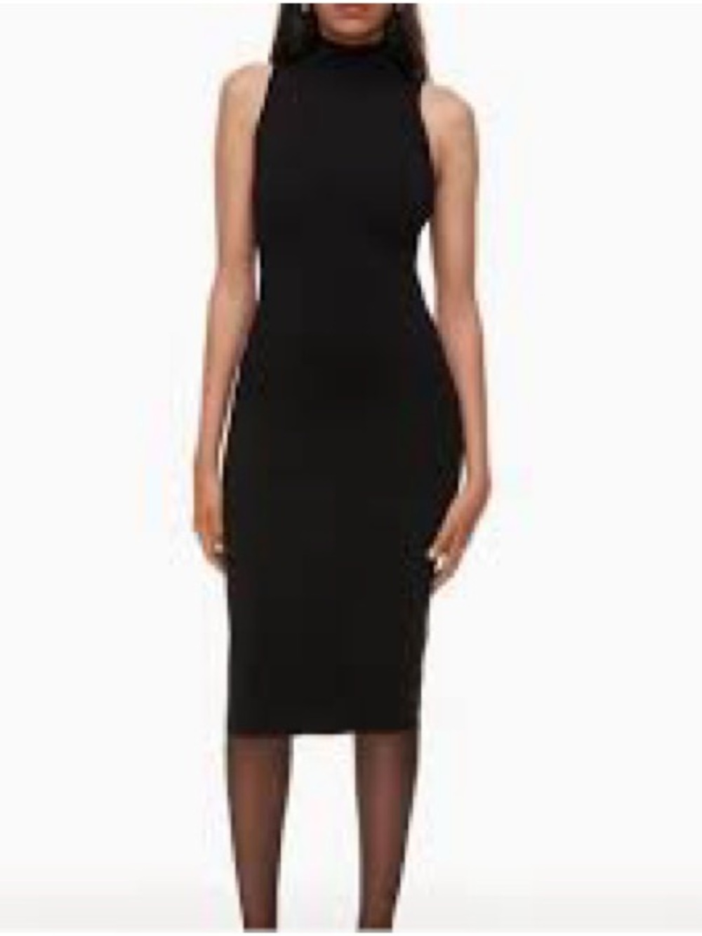 Aritzia Babaton Sculpt Knit Sleeveless Mockneck Midi Dress 2XS